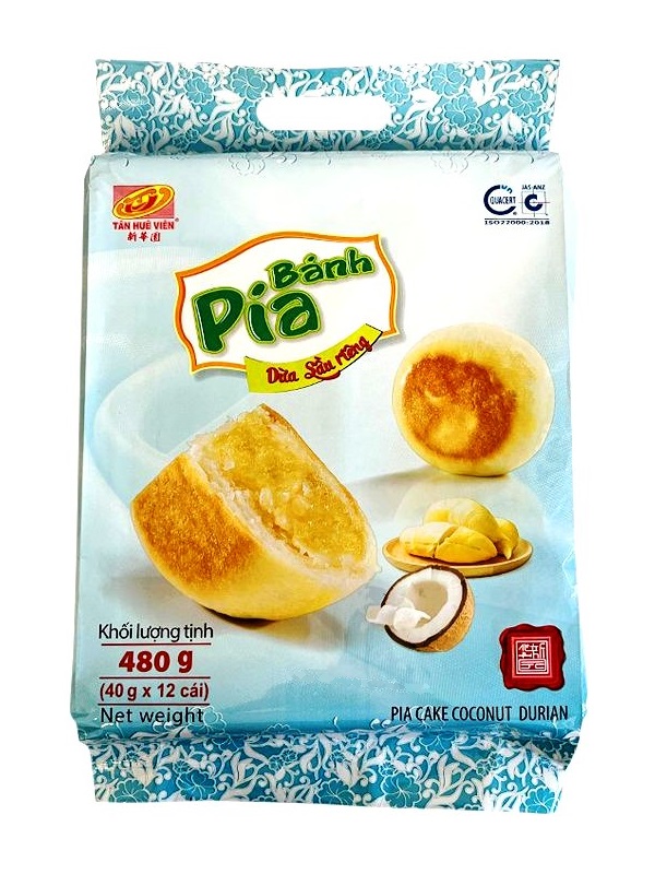 Tortine Banh Pia con Cocco e Durian - Tan Hue Vien 480g (12pz)